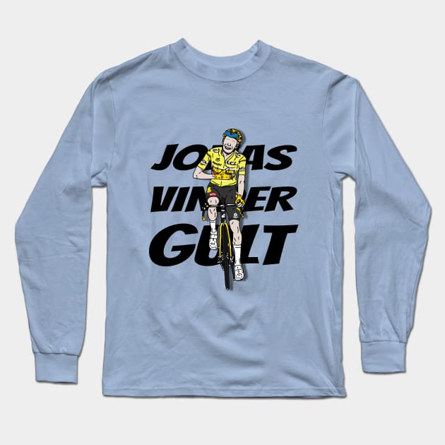 Jonas Vinder Gult Champion Tour de France 2022 - Yellow jersey Long Sleeve T-Shirt by p3p3ncil